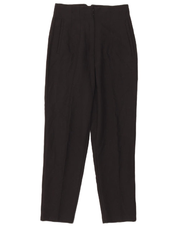 Zara Kvinder Højtaljet tilspidsede Casual Bukser Små W26 L26 Sort