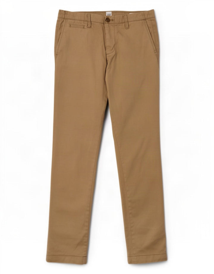 Gap Herre Slim Chino Bukser W30 L32 Beige Bomuld