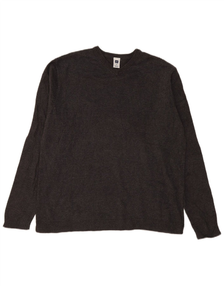 Gap Herre V-hals sweater mellemgrå bomuld