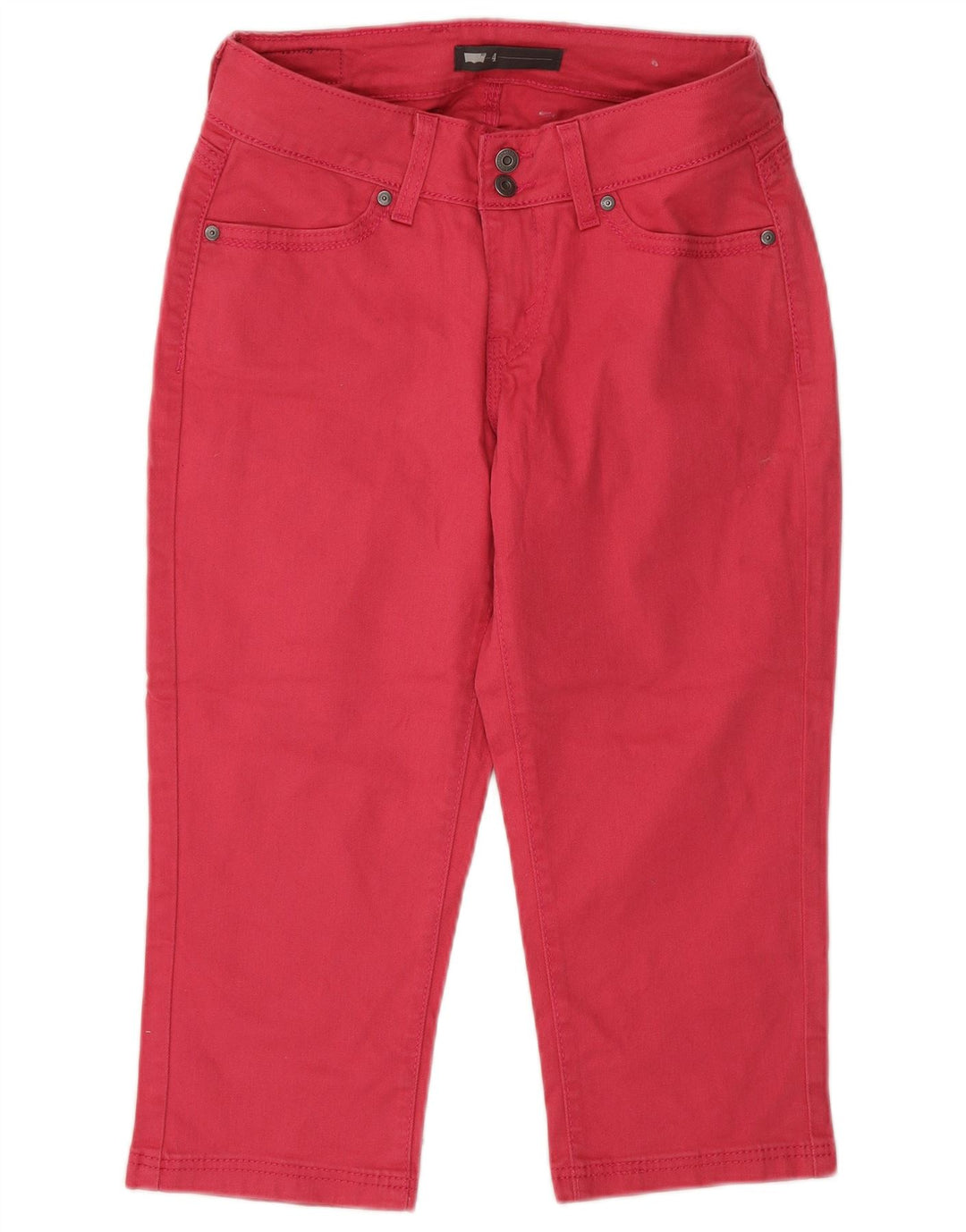 Levi's Dame Capri Jeans US 4 Small W27 L20 Pink Bomuld