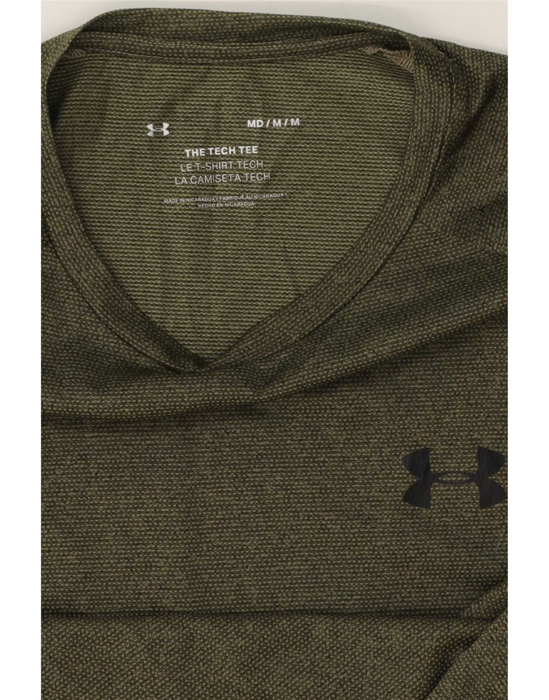 Under Armour Herre T-Shirt Top Medium Grøn