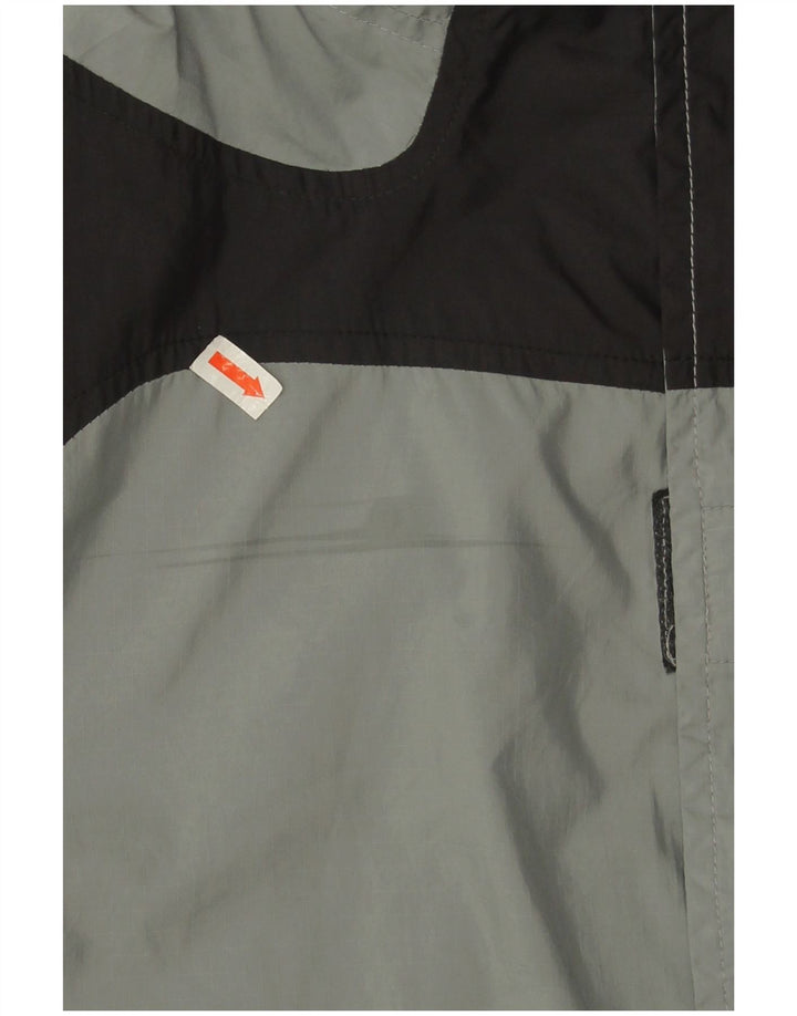 Adidas Regnjakke til mænd UK 40 Large Grå Colourblock Polyester