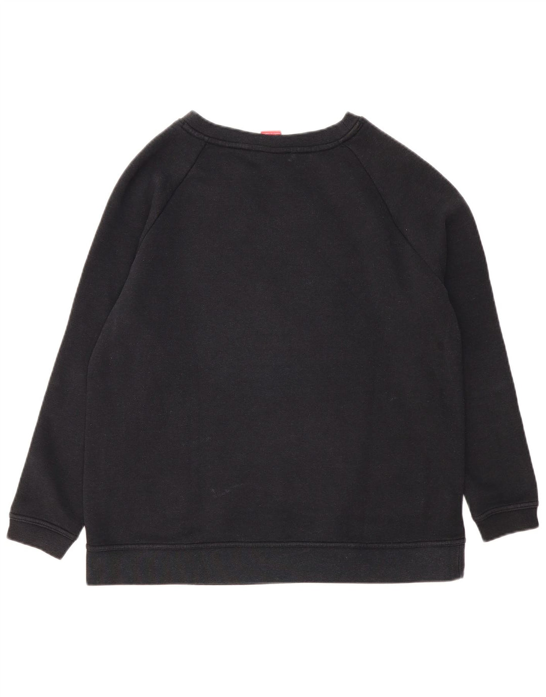 NIKE Womens Graphic Sweatshirt Jumper UK 16 Large Black Cotton
