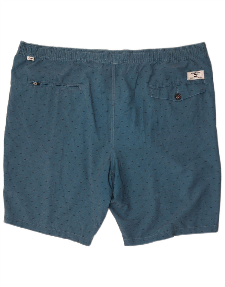 Billabong Herre Chino Shorts XL W42 Blå Geometrisk
