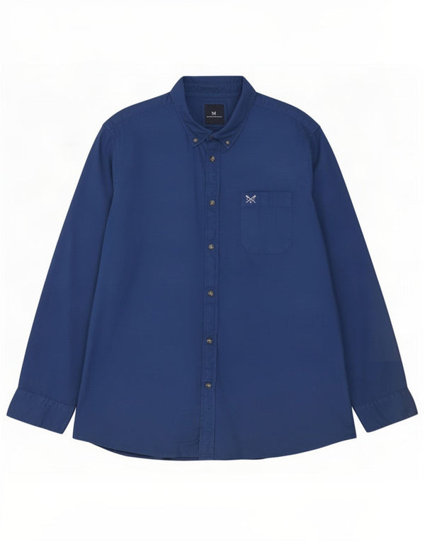 Crew Clothing Herre Classic Fit skjorte 2XL blå bomuld