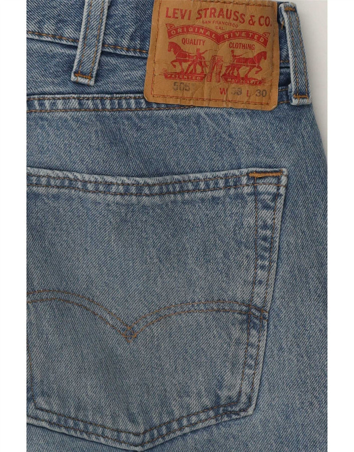 Levi's Herre 505 Straight Jeans W38 L30 Blå Bomuld