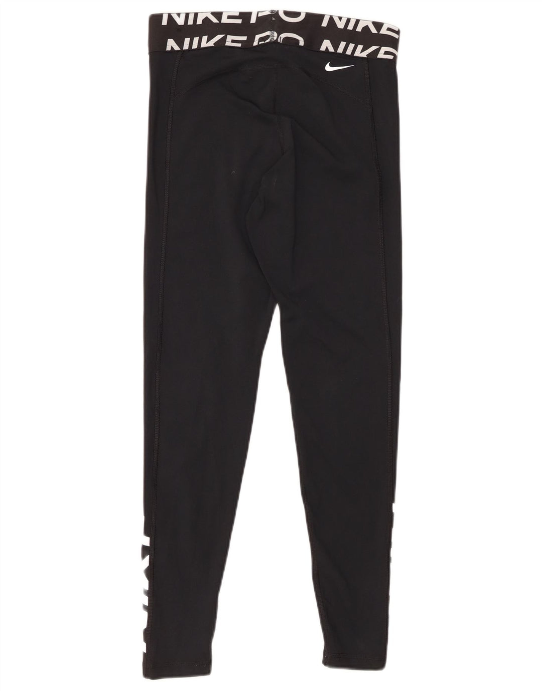 NIKE Dri Fit grafiske leggings til kvinder UK 12 Medium Black Polyester