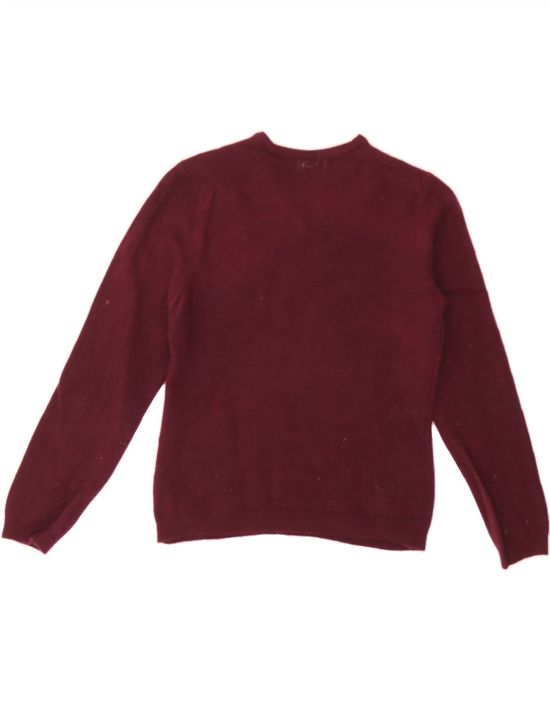 BENETTON Boys V-Neck Jumper Sweater 8-9 Years Medium  Burgundy Flecked Vintage Benetton and Second-Hand Benetton from Messina Hembry 