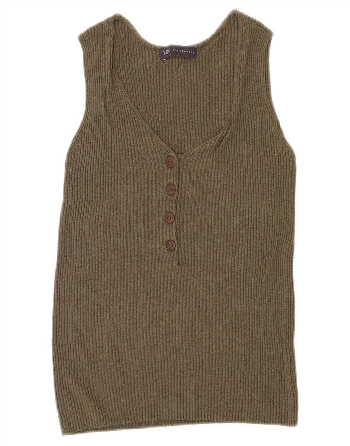 Marks & Spencer Damevest Top UK 8 Small Khaki