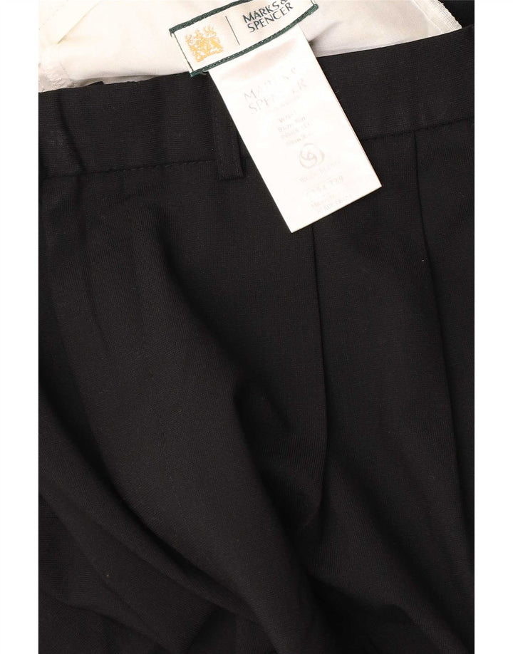 Marks & Spencer Herre Pegged Suit Bukser W36 L36 Sort Polyester