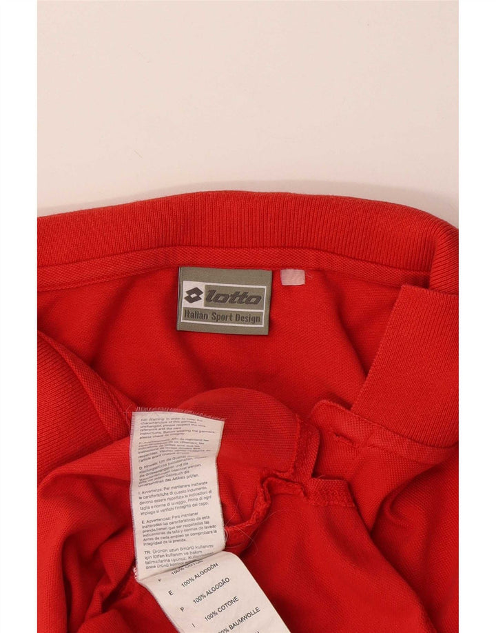 Lotto Herre poloshirt Medium rød bomuld