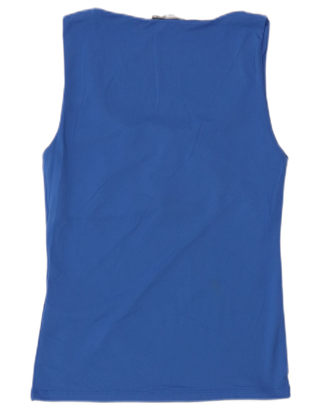 Zara Damevest Top UK 12 Medium Blue Polyamide