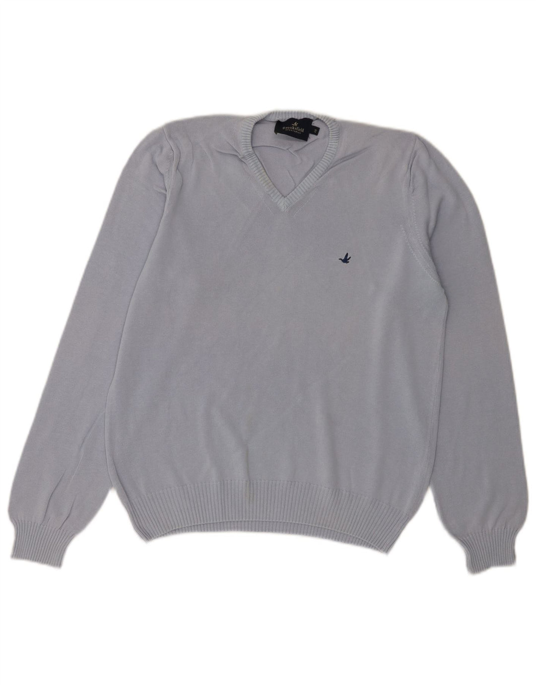 Brooksfield Dame V-hals sweater IT 48 XL Blå Bomuld
