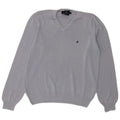 Brooksfield Dame V-hals sweater IT 48 XL Blå Bomuld