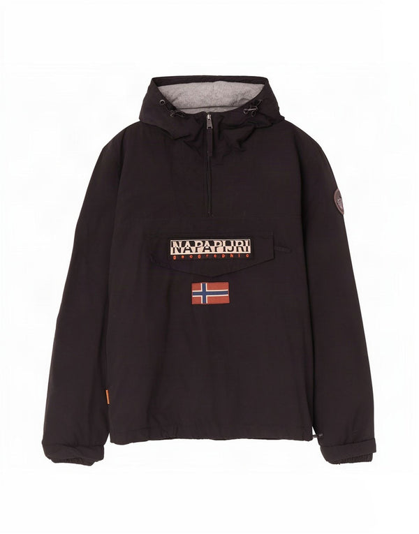 Napapijri Herre Geographic Graphic Anorak Jacket UK 36 Small Black