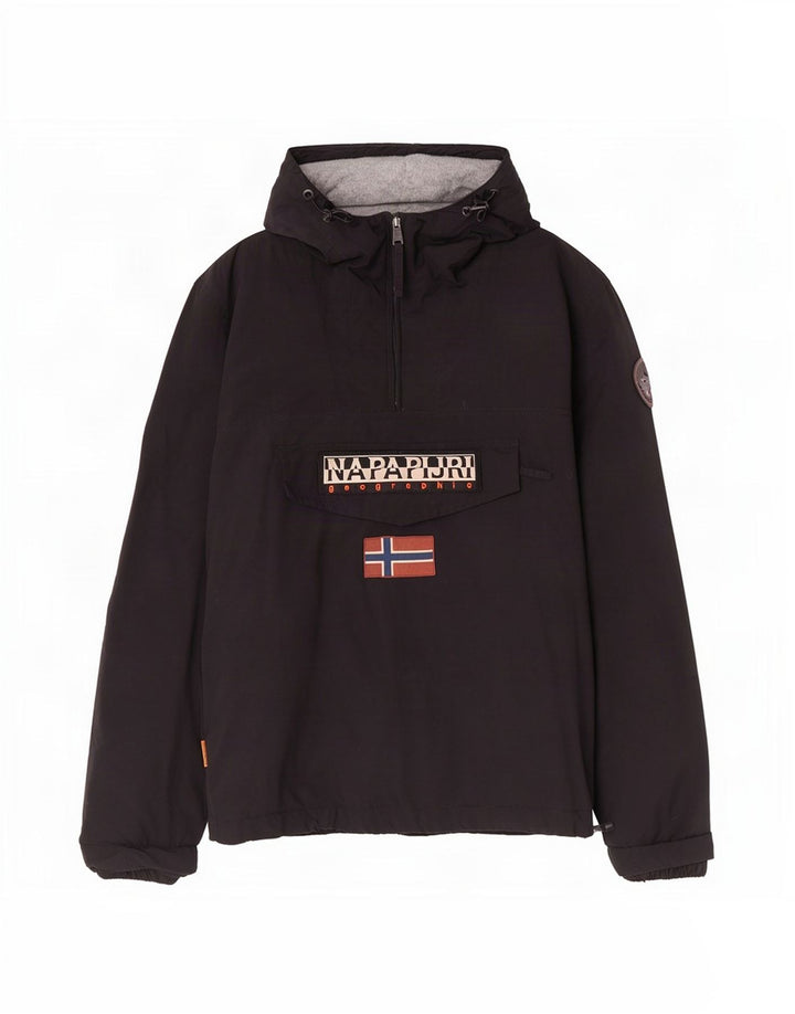 Napapijri Herre Geographic Graphic Anorak Jacket UK 36 Small Black
