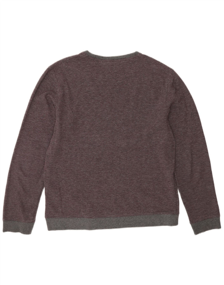 Ted Baker Herre Crew Neck Jumper Sweater Størrelse 3 Medium Bourgogne bomuld