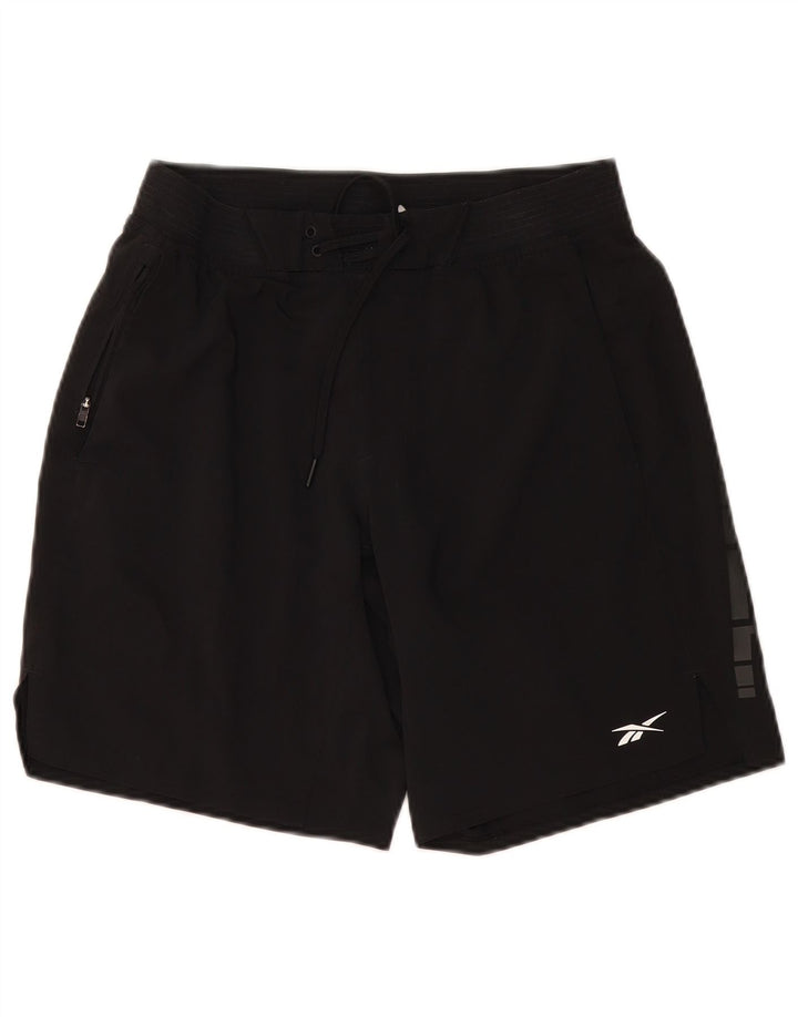 Reebok Womens Grafiske svømmeshorts UK 10 Small Black Polyester