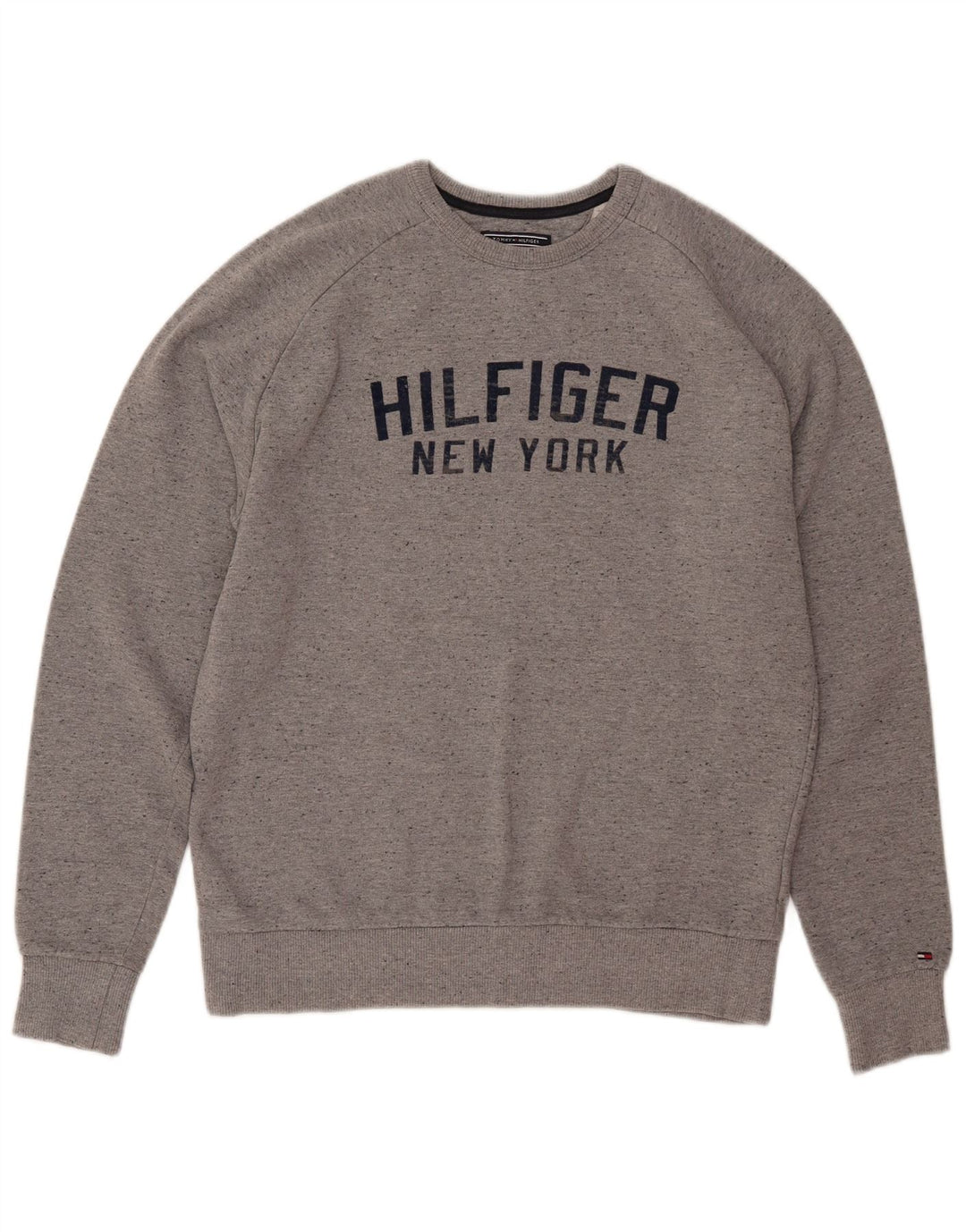 TOMMY HILFIGER Dame Vintage Fit Sweatshirt Jumper UK 16 Large Grå