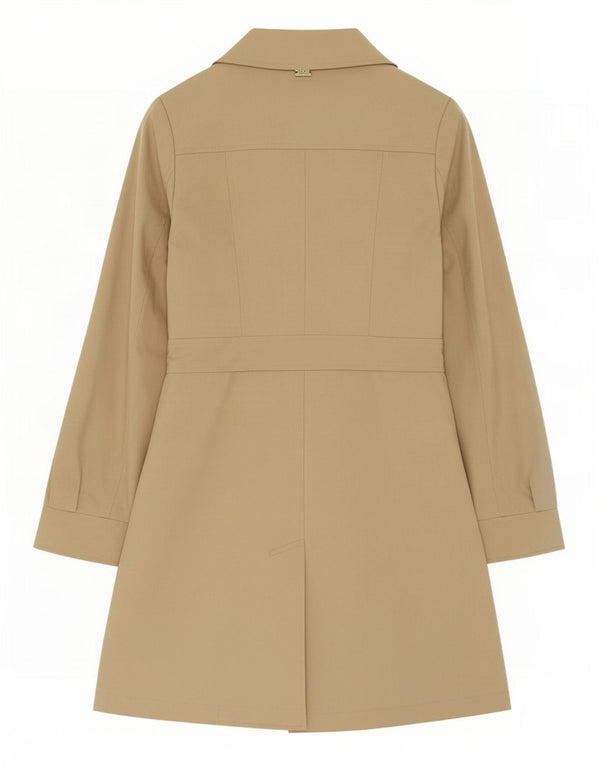 Liu Jo Womens Rebelqueen Trench Coat IT 46 Stor Beige Bomuld