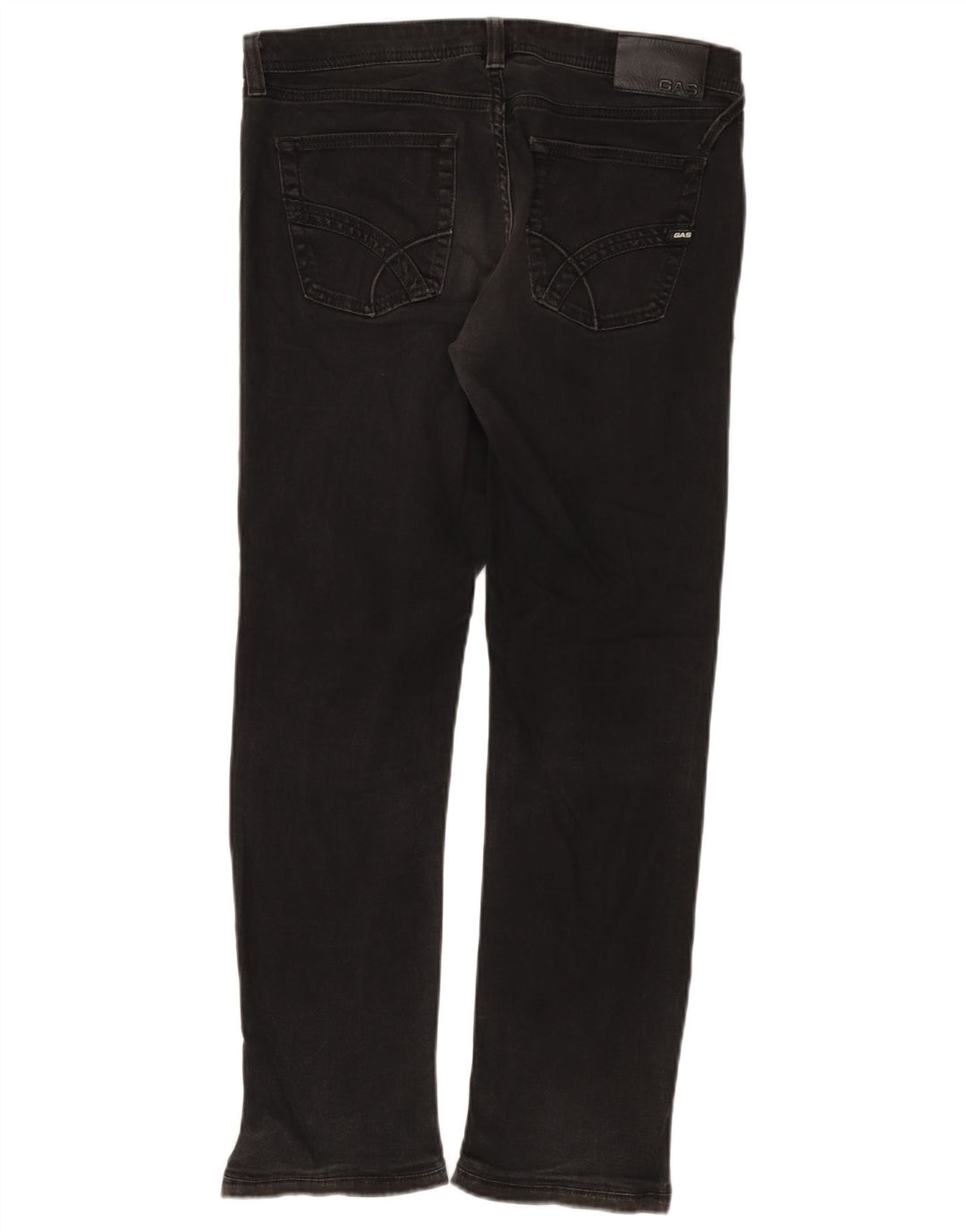 Gas Dame Albert Slim Jeans W33 L28 Sort Bomuld