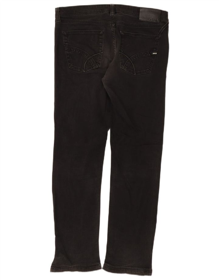 Gas Dame Albert Slim Jeans W33 L28 Sort Bomuld