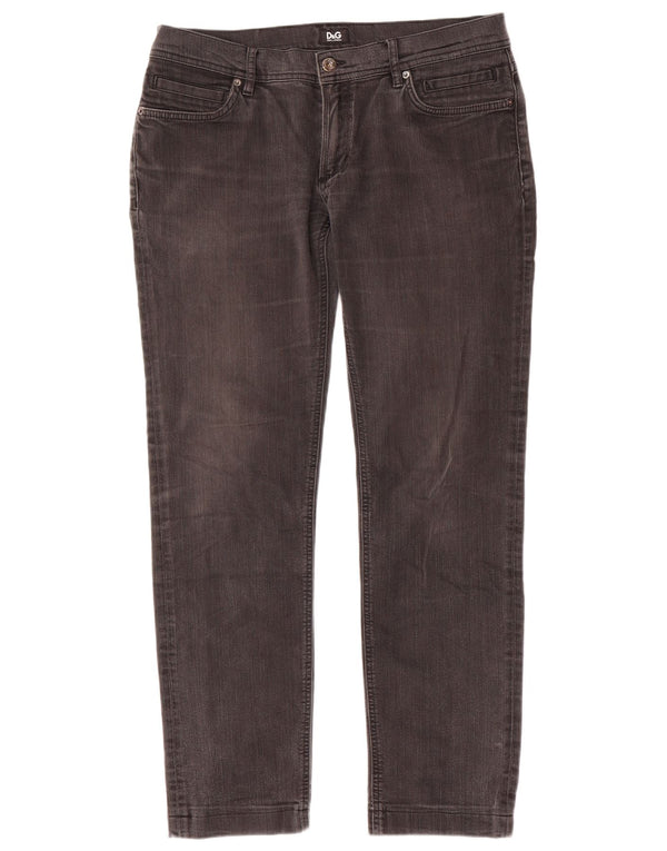 Dolce & Gabbana Dame Slim Jeans W36 L31 Grå Bomuld