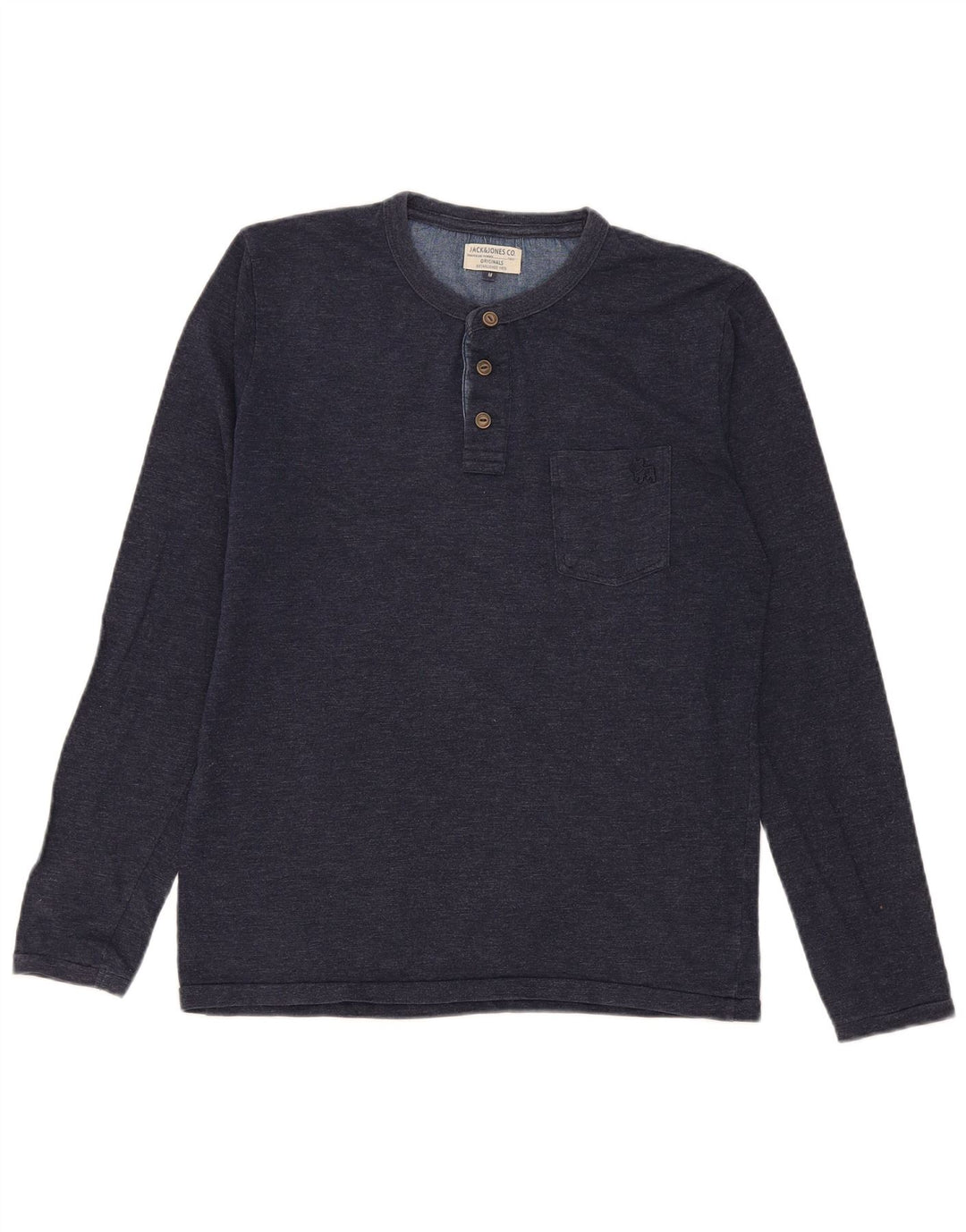 Jack & Jones Herre Top Langærmet Medium Navy Blue Flecked