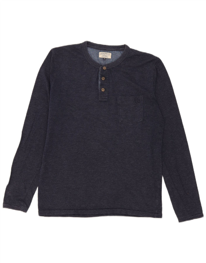 Jack & Jones Herre Top Langærmet Medium Navy Blue Flecked