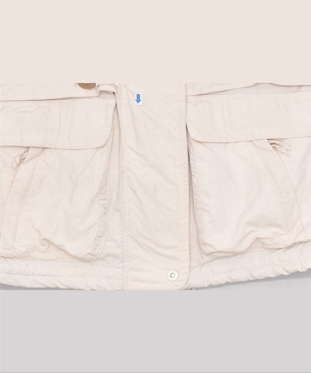 KLEPPER Womens Parka Jacket UK 20 2XL Off White Polyester | Vintage | Thrift | Second-Hand | Used Clothing | Messina Hembry 