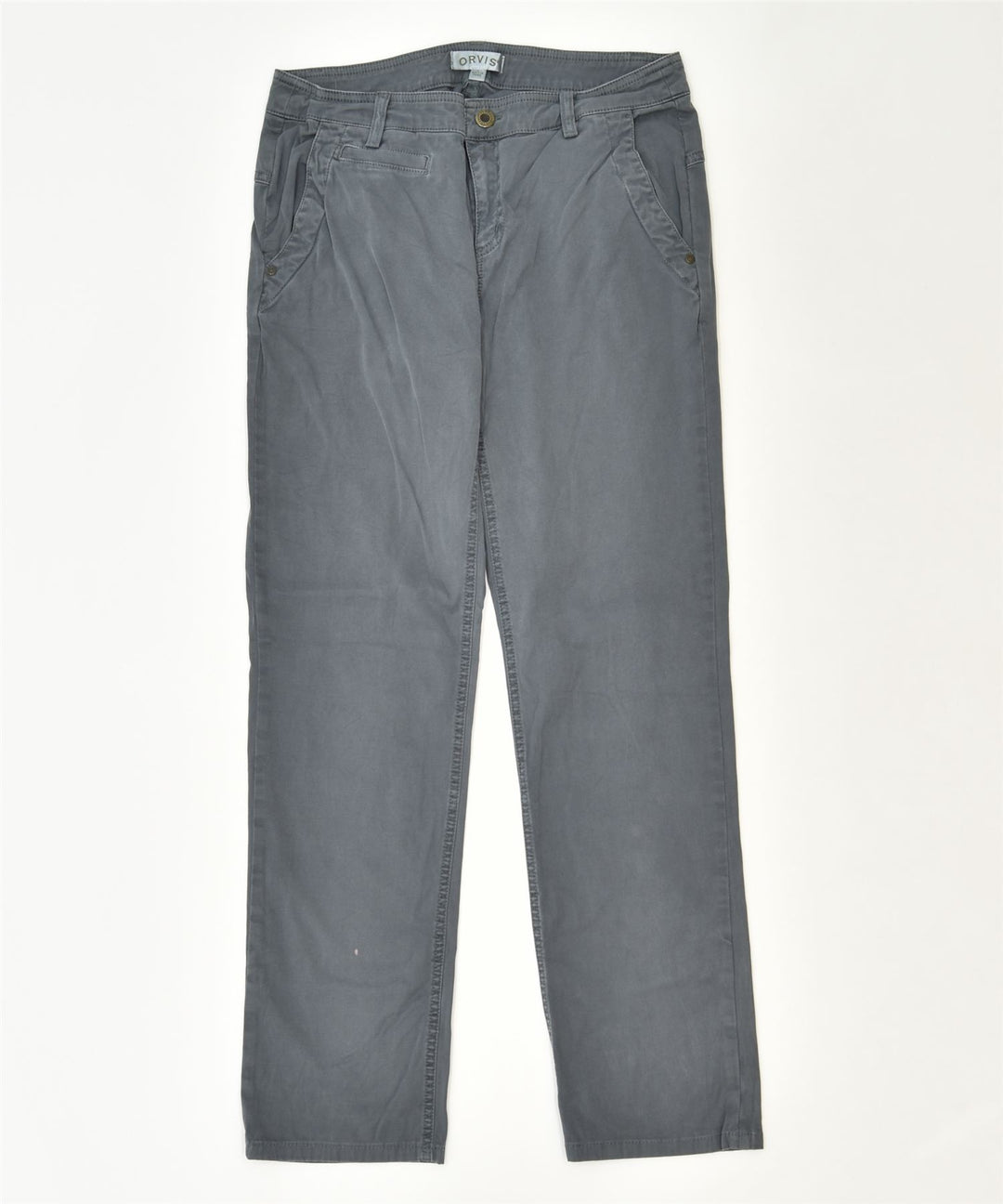 ORVIS Womens Slim Chino Trousers US 4 Small W28 L29 Grey Cotton Classic | Vintage | Thrift | Second-Hand | Used Clothing | Messina Hembry 