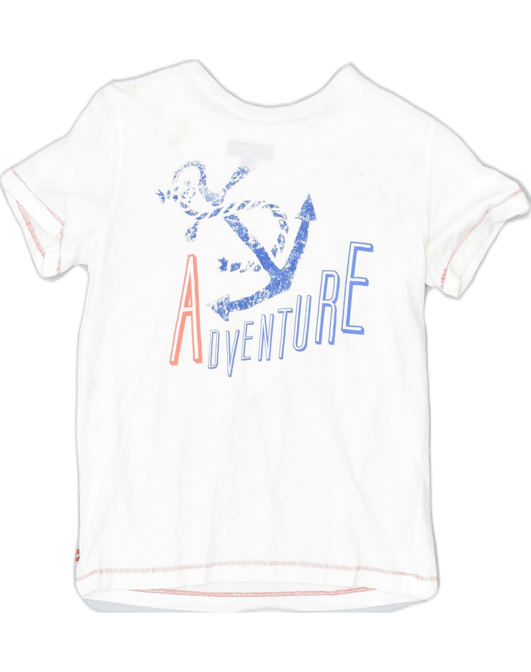 MASSIMO DUTTI Girls Loose Fit Graphic T-Shirt Top 7-8 Years White Cotton | Vintage | Thrift | Second-Hand | Used Clothing | Messina Hembry 