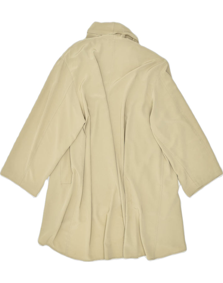 VINTAGE Womens Longline Cardigan Top IT 44 Medium Beige Polyester | Vintage | Thrift | Second-Hand | Used Clothing | Messina Hembry 