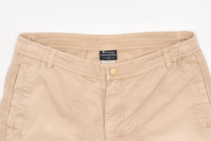 CHAMPION Mens Straight Casual Trousers Large W34 L26 Beige Cotton | Vintage | Thrift | Second-Hand | Used Clothing | Messina Hembry 
