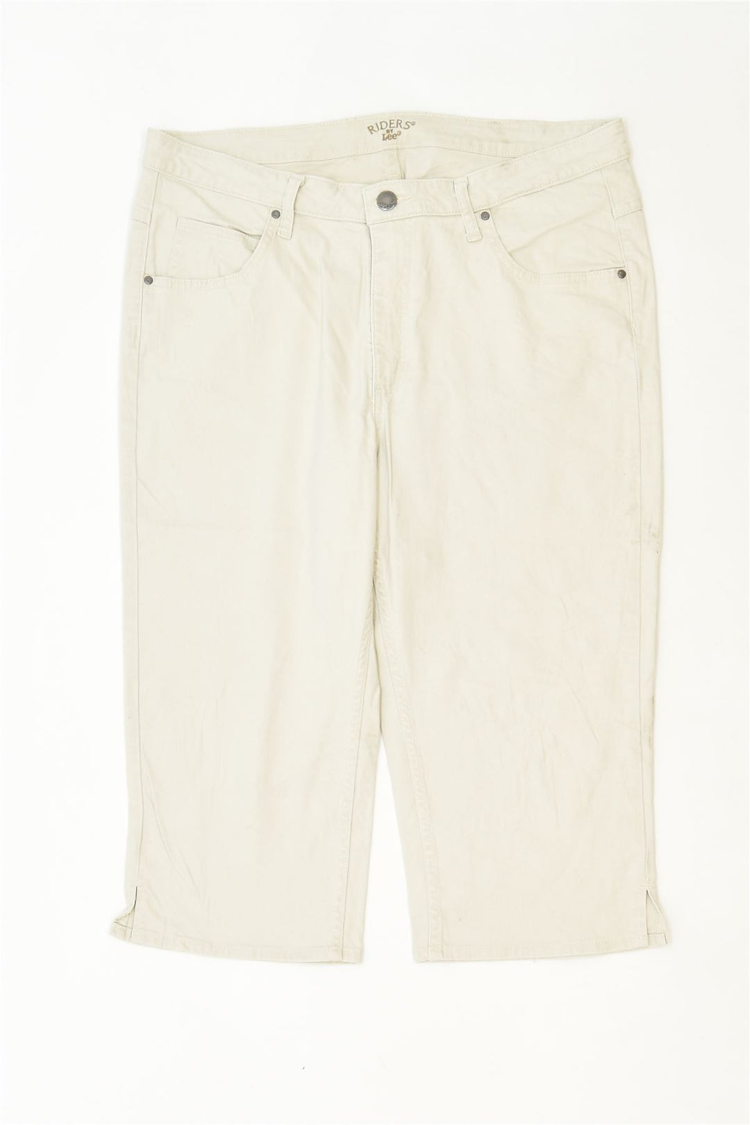 RIDERS BY LEE Womens Capri Trousers W36 L19 Off White Classic | Vintage | Thrift | Second-Hand | Used Clothing | Messina Hembry 