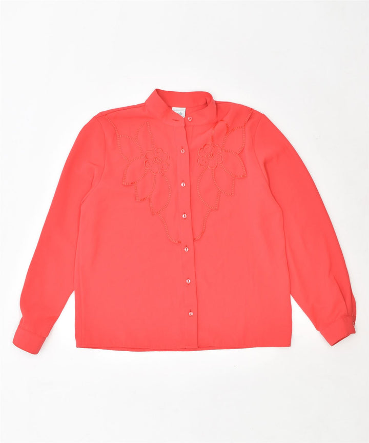 CANDA Womens Shirt Blouse EU 42 Large Red Polyester Vintage | Vintage | Thrift | Second-Hand | Used Clothing | Messina Hembry 