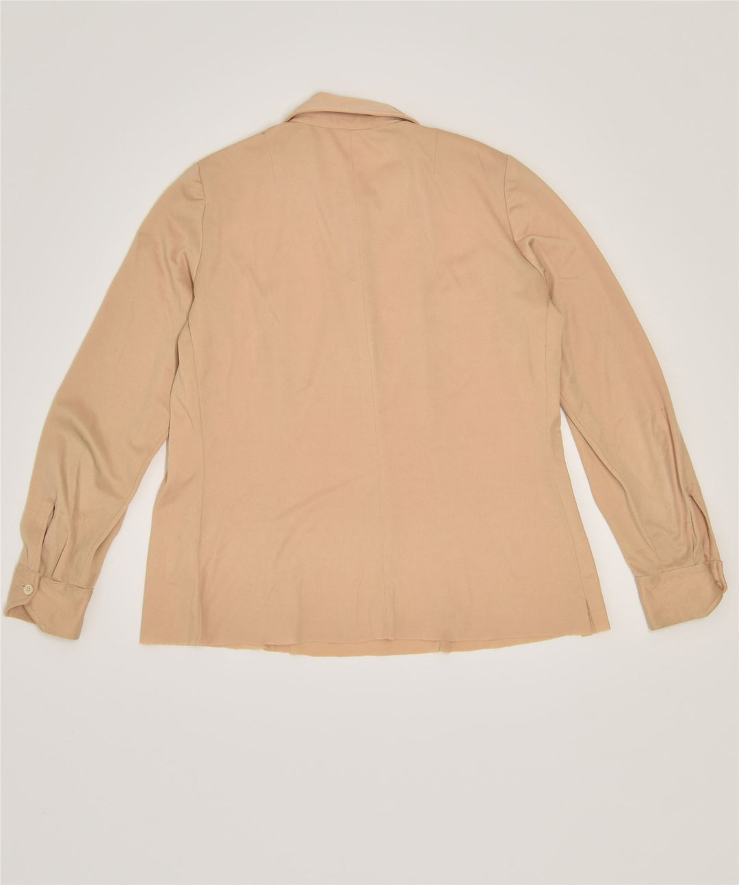 VINTAGE Womens Pullover Shirt UK 14 Large Beige | Vintage | Thrift | Second-Hand | Used Clothing | Messina Hembry 