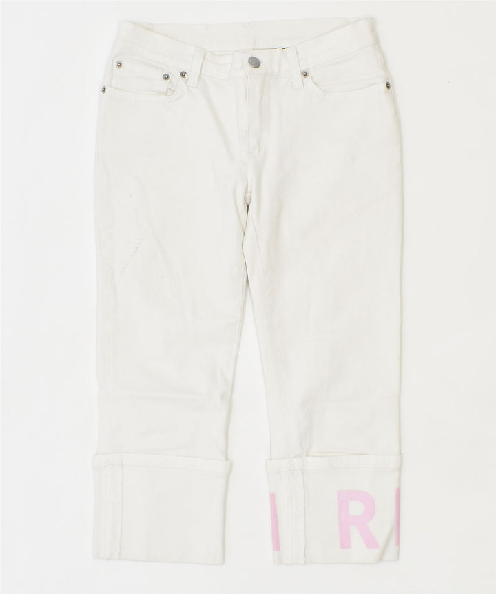 RICHMOND Womens Capri Jeans W25 L19 White Cotton | Vintage | Thrift | Second-Hand | Used Clothing | Messina Hembry 