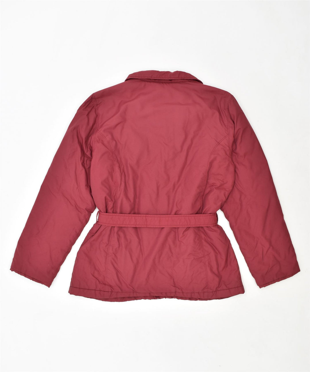 INVICTA Womens Belted Windbreaker Jacket UK 14 Medium Burgundy Polyamide | Vintage | Thrift | Second-Hand | Used Clothing | Messina Hembry 