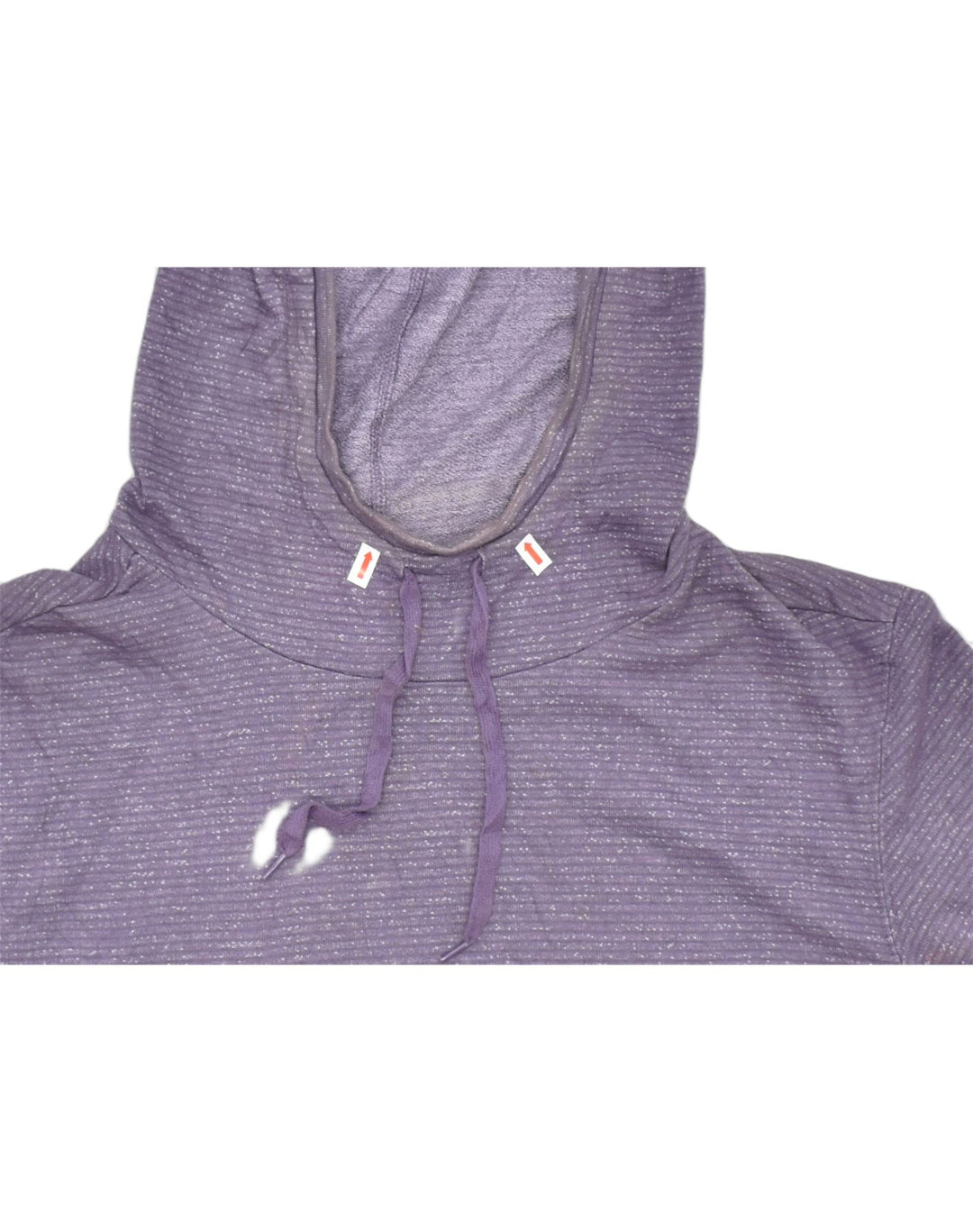 CHAMPION Womens Loose Fit Hoodie Jumper UK 14 Large Purple Striped Sports | Vintage | Thrift | Second-Hand | Used Clothing | Messina Hembry 