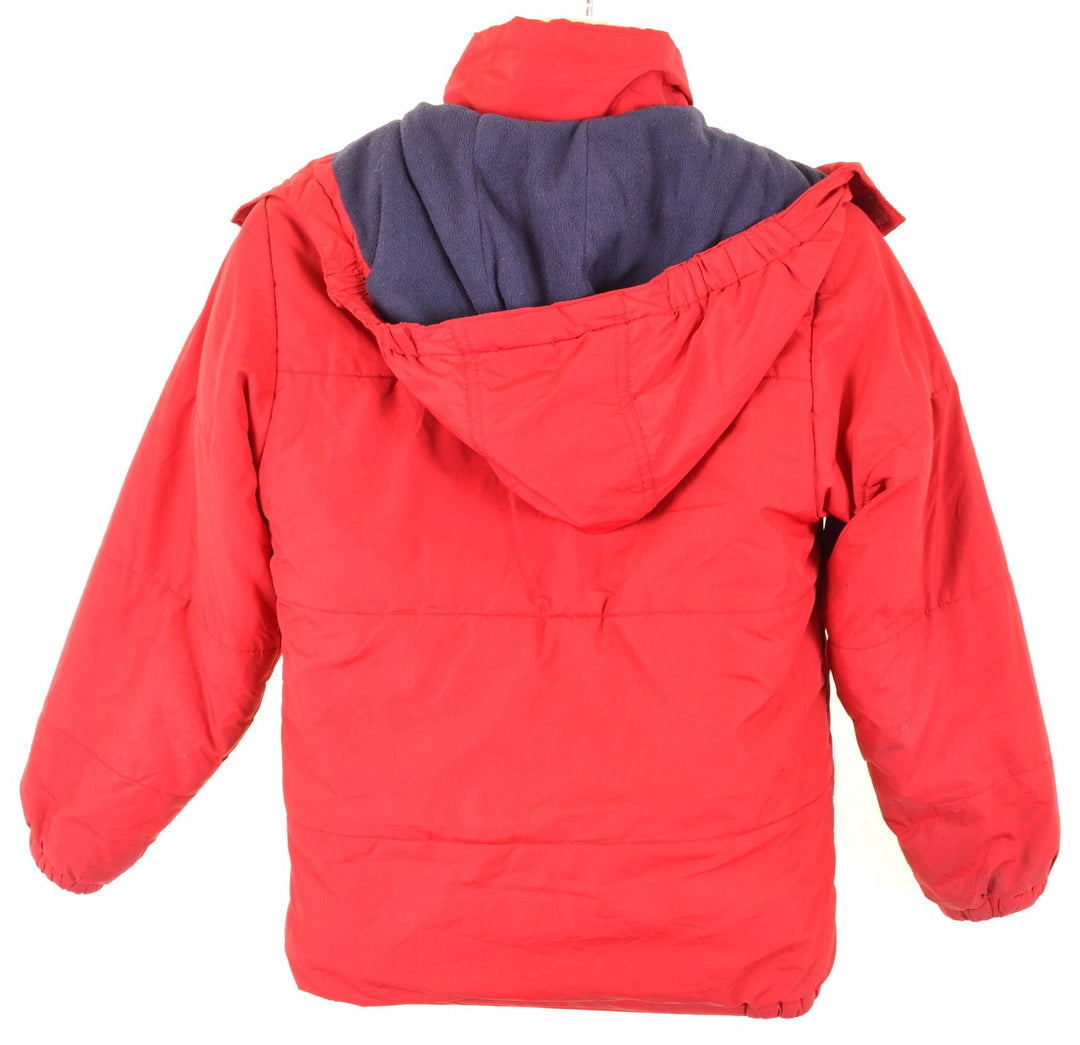 NAUTICA Boys Padded Jacket 10-11 Years Medium Red Polyester - Second Hand & Vintage Designer Clothing - Messina Hembry