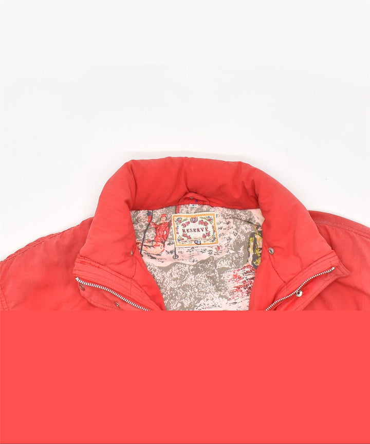 RESERVE Womens Windbreaker Jacket UK 18 XL Red Polyester | Vintage | Thrift | Second-Hand | Used Clothing | Messina Hembry 