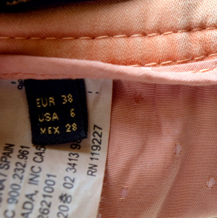 MASSIMO DUTTI Womens Jegging Trousers EU 38 W30 L29 Orange Cotton - Second Hand & Vintage Designer Clothing - Messina Hembry