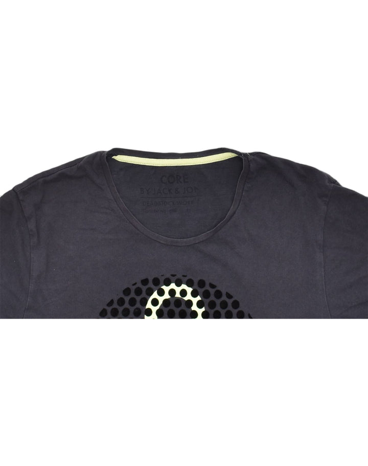 CORE Mens Graphic T-Shirt Top XL Navy Blue Cotton | Vintage | Thrift | Second-Hand | Used Clothing | Messina Hembry 