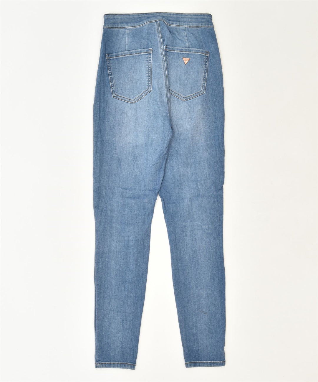 GUESS Womens Distressed Skinny Jeans W26 L29 Blue Classic | Vintage | Thrift | Second-Hand | Used Clothing | Messina Hembry 