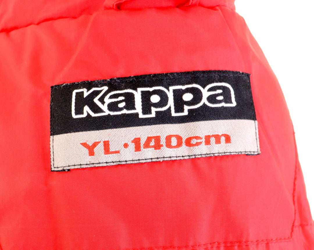 KAPPA Boys Padded Jacket 9-10 Years Large Red Nylon - Second Hand & Vintage Designer Clothing - Messina Hembry