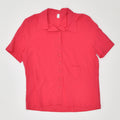 VINTAGE Womens Short Sleeve Shirt Blouse UK 14 Medium Pink Viscose | Vintage | Thrift | Second-Hand | Used Clothing | Messina Hembry 