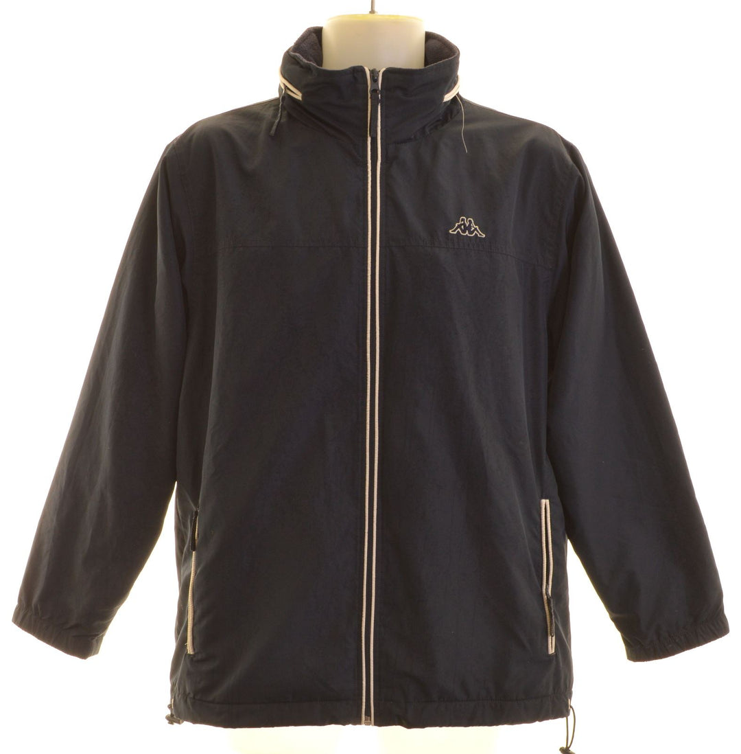 KAPPA Boys Windbreaker Jacket 13-14 Years 2XL Navy Blue Polyester | Vintage | Thrift | Second-Hand | Used Clothing | Messina Hembry 