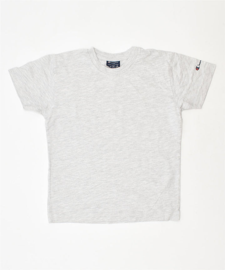 CHAMPION Boys T-Shirt Top 7-8 Years Small Grey Cotton | Vintage | Thrift | Second-Hand | Used Clothing | Messina Hembry 