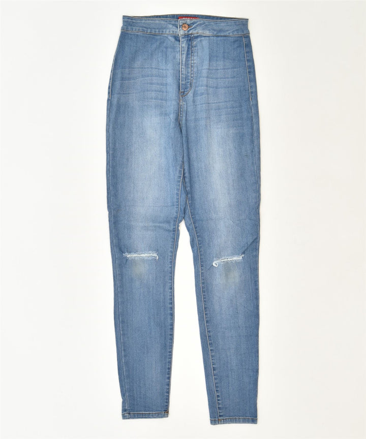 GUESS Womens Distressed Skinny Jeans W26 L29 Blue Classic | Vintage | Thrift | Second-Hand | Used Clothing | Messina Hembry 
